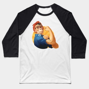 Rosie The Strong Chimp Baseball T-Shirt